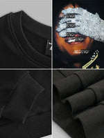 Rhinestone Graphic Cotton T-Shirt