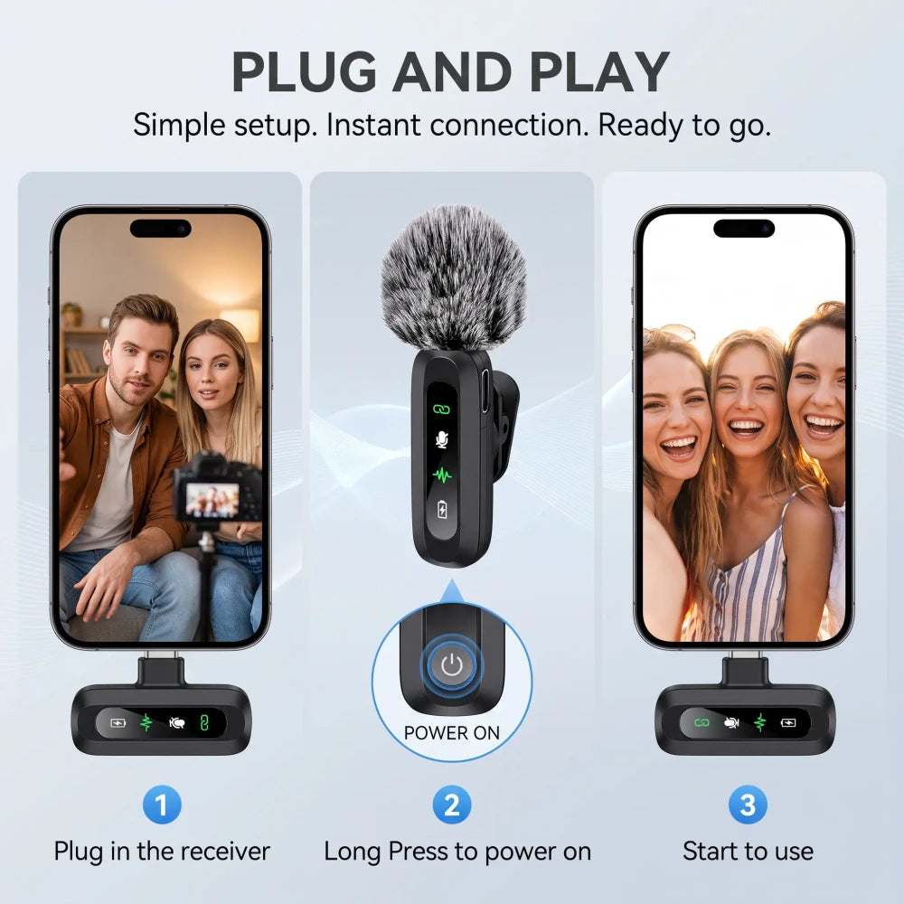 HITOZON Wireless Lavalier Microphone